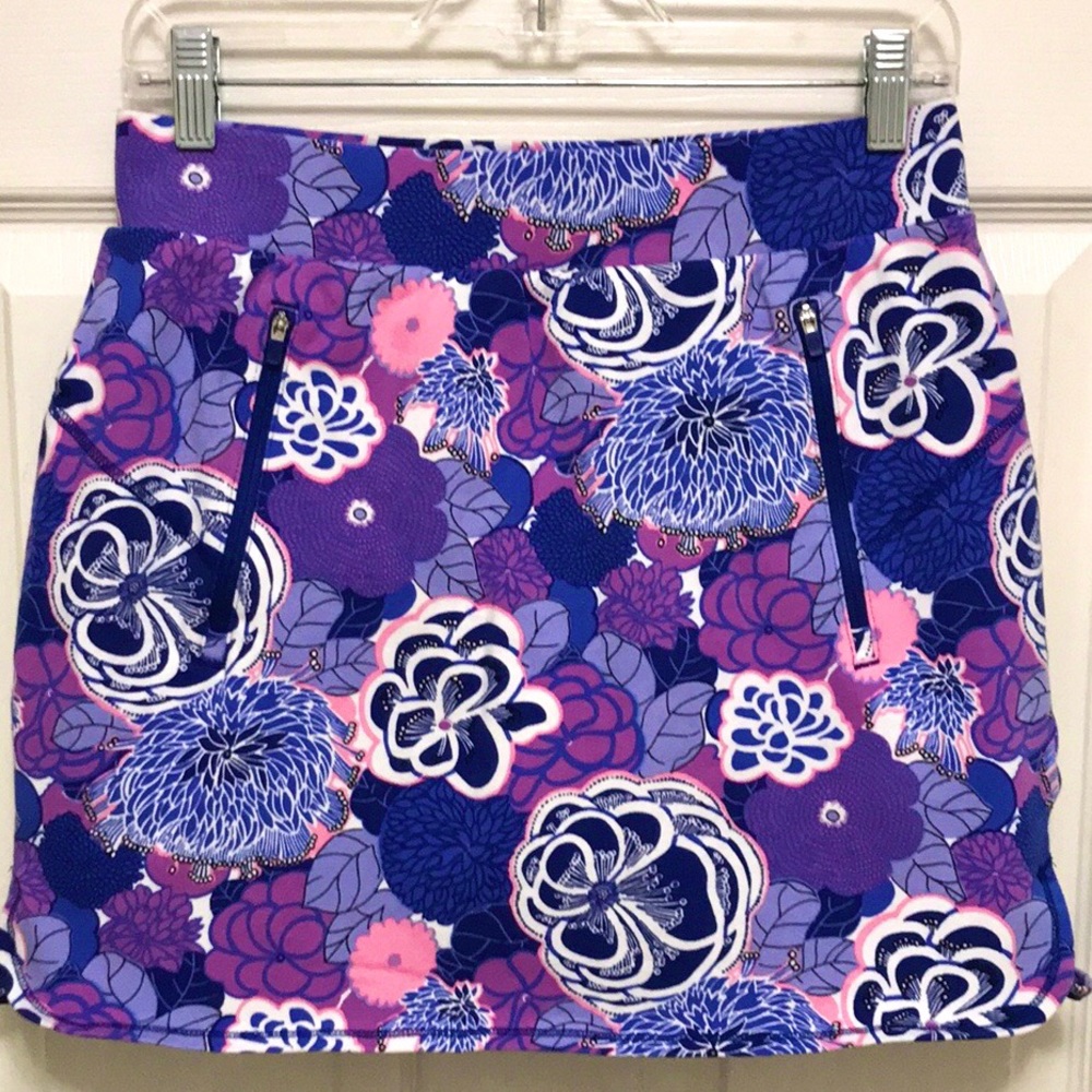 T by Talbots Floral Print Stretch Skort - Picture 8 of 10
